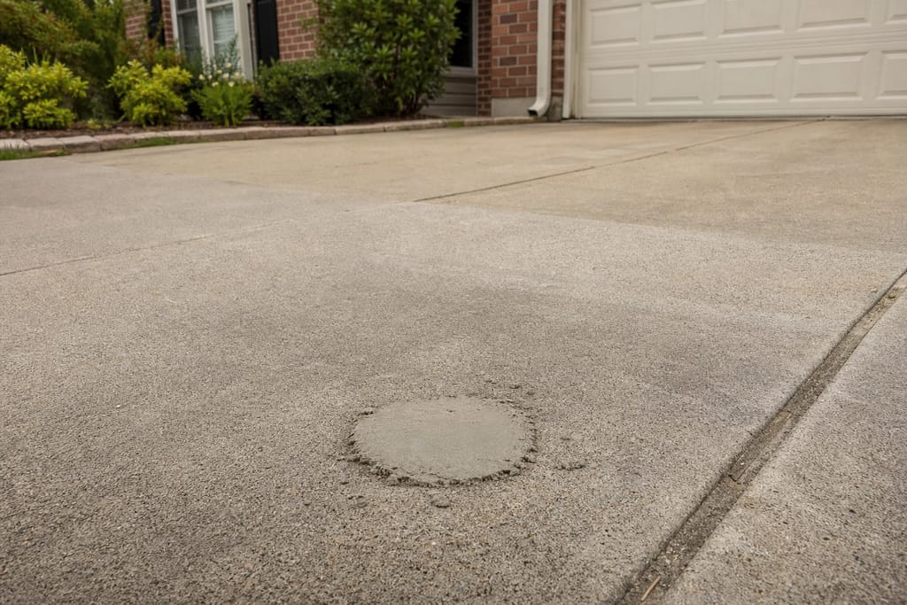 Hydraulic cement patch photo